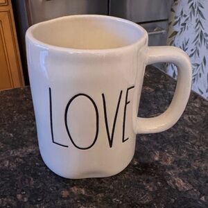 Rae Dunn Cream 'LOVE' Mug